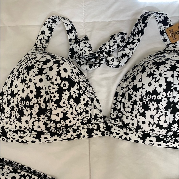 NWT PINK VS Victoria’s Secret black & white BIKINI SET - Picture 4 of 8